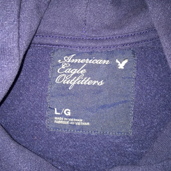 American Eagle NWOT hoodie. Dark navy blue/pk/wht - Picture 2 of 5